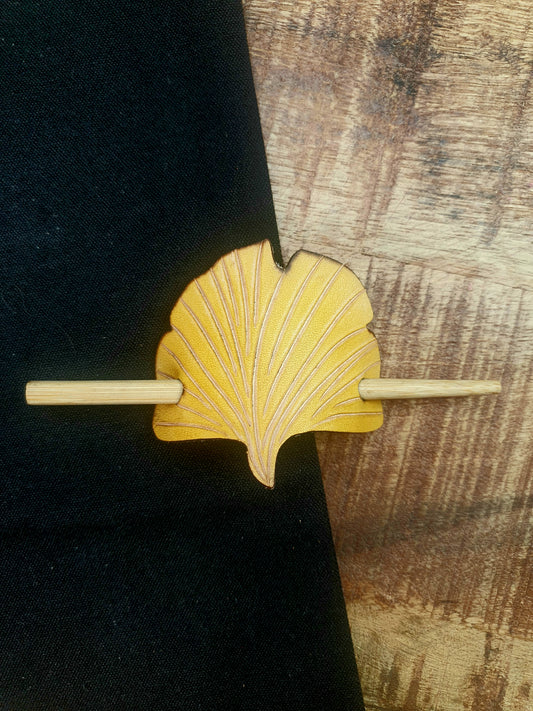 Gingko hair clip